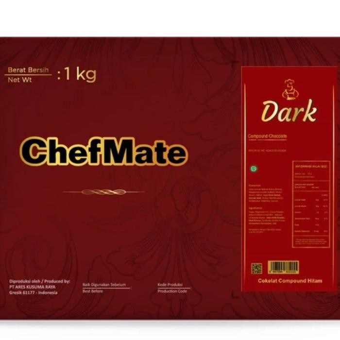 

CHEFMATE DARK COMPOUND CHOCOLATE 1KG COKLAT BLOK BATANG PREMIUM