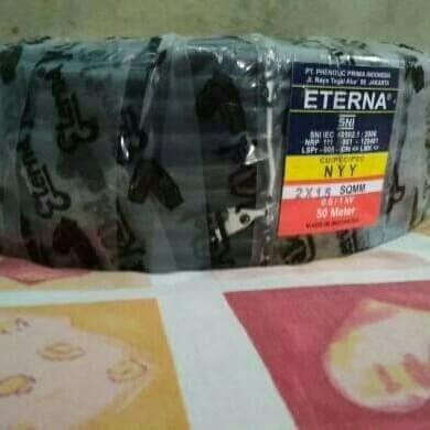 NYY 2X1,5mm ETERNA HITAM 50mtr TEMBAGA FULL KABEL LISTRIK