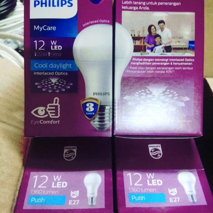 LAMPU LED 12WATT PHILIPS / LED BULB MYCARE PHILIPS E27