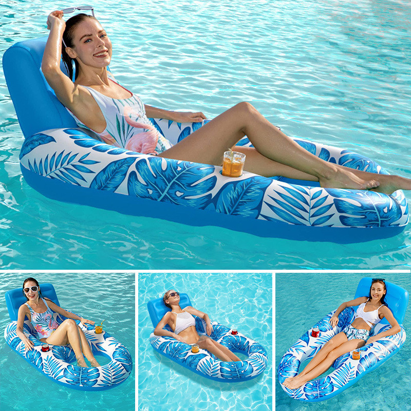 Inflatable Floating Pool Lounge Chair Water Floaties For Swimming Pool Lake Lounge Float Swimming