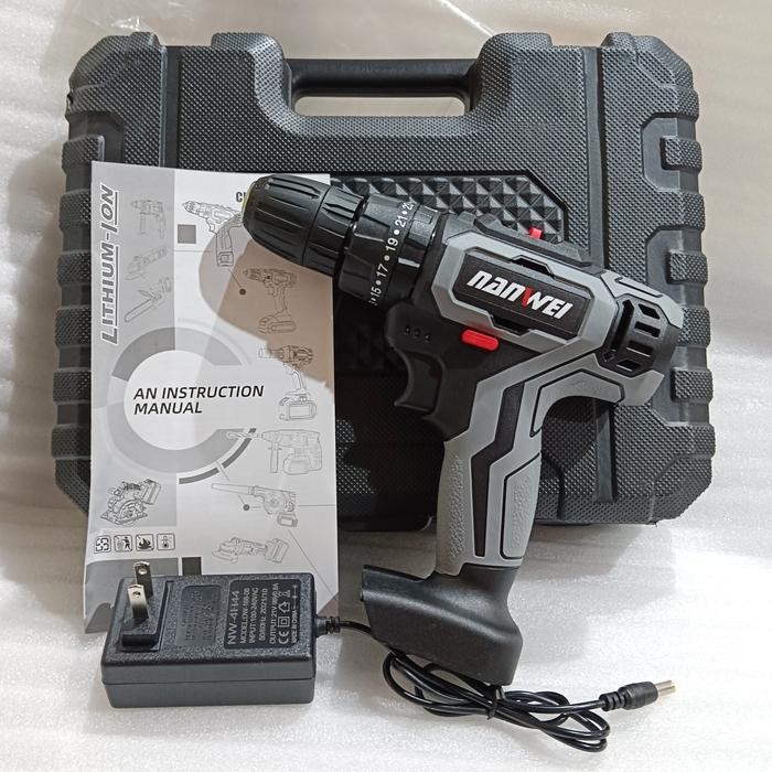 NANWEI 42V Cordless Impact Drill 3/8" ( 10mm ) 3 MODE / Mesin Bor Baterai 3 FUNGSI