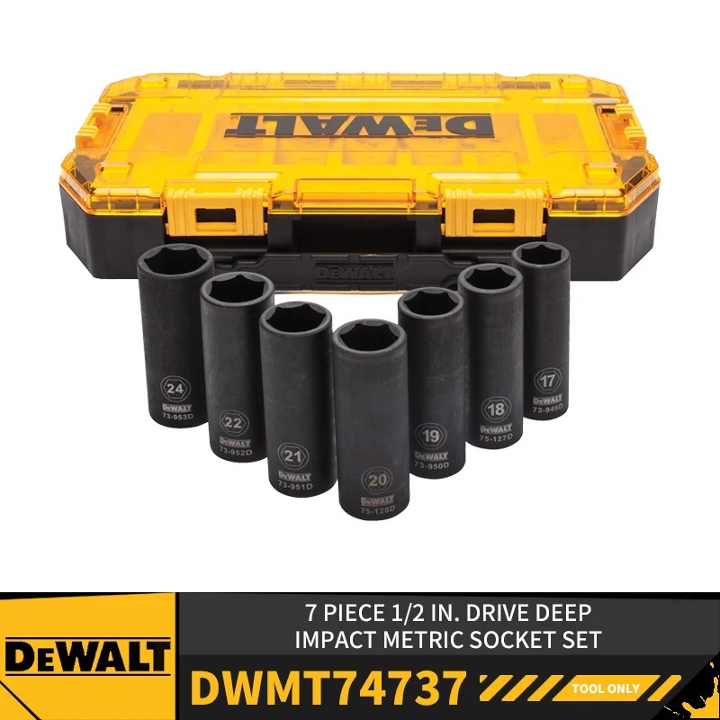 DEWALT Hand Tools Drive Combination Socket  Wrench Accessory Set Power Tool Accessories Automotive