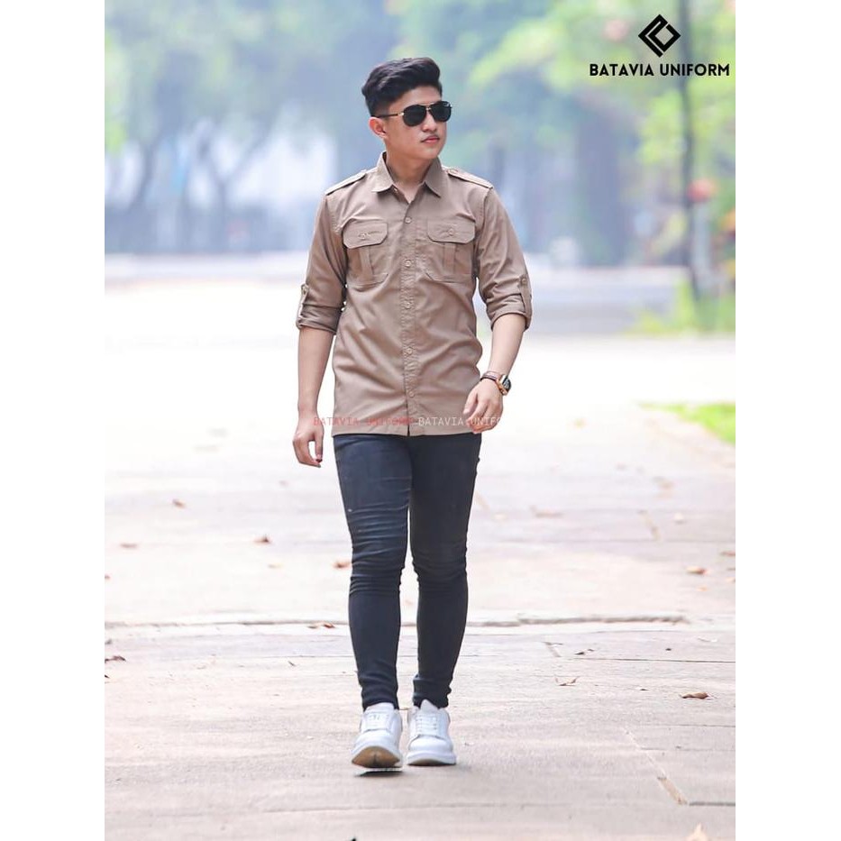 Modo- Kemeja Pdl Lengan Panjang By Batavia Uniform - Kemeja Kerja Lapangan Tactical Lengan