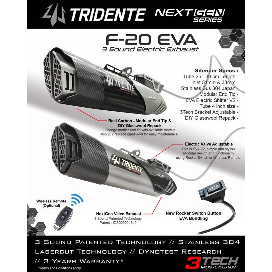 GASS. SILENCER SAJA UNTUK MOTOR 150CC - TRIDENTE F20 RAPTOR L/S