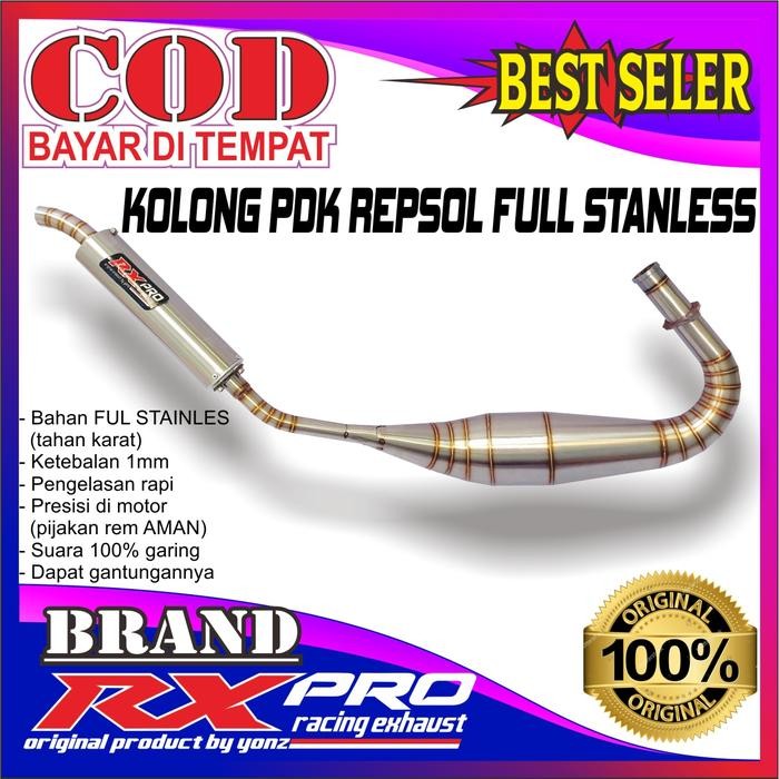 PROMO.. KNALPOT RX KING KNALPOT KOLONG PDK REPSOL STAINLES RXPRO RACING