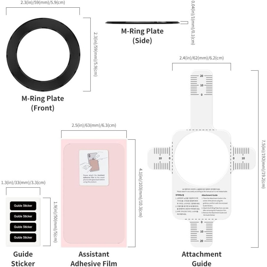 MCDODO Wireless Magnetic Ring Plate Magsafe Universal