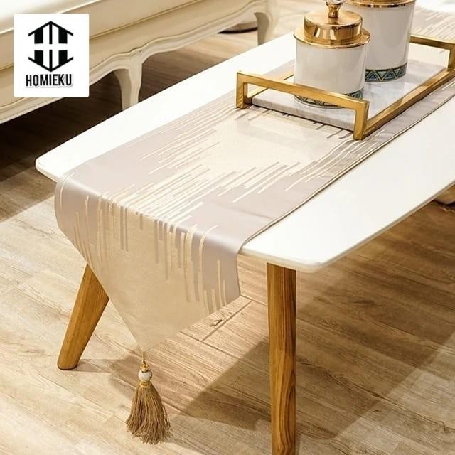 TABLE RUNNER AESTHETIC TAPLAK MEJA TAMU PANJANG MEWAH