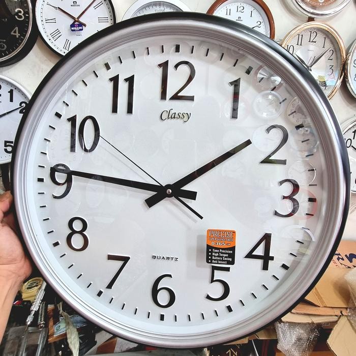 JAM DINDING BESAR/JUMBO KALIGRAFI TIMBUL MESIN SWEEP 50CM CLASSY