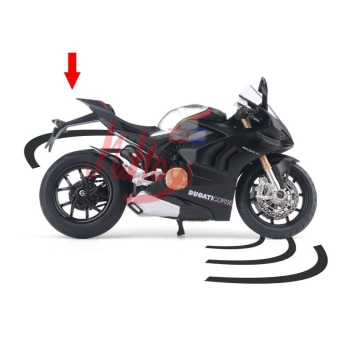 Diecast Huayi Ducati Panigale V4S 1/12 Alloy Model Motor Balap Ducati #Gratisongkir