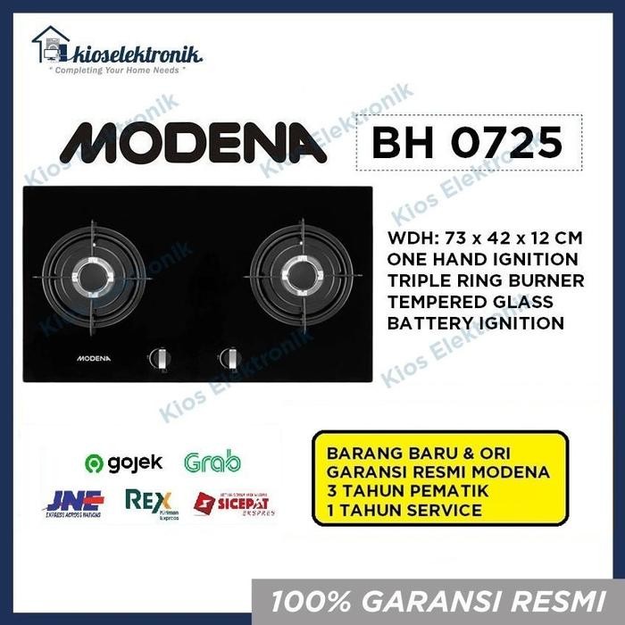 B_serii Modena BH 0725 - Kompor Modena 2 Tungku BH0725 Liscio - Kompor Gas