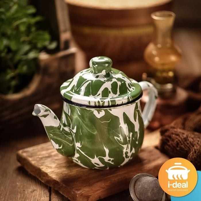 B_serii TIMBANGAN TEKO Ceret poci MUNGIL Jadul blirik hijau VINTAGE 12 cm