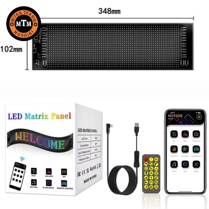 Lampu Led Flexible Car Display Aksesoris Kaca Mobil Led Matrix Panel