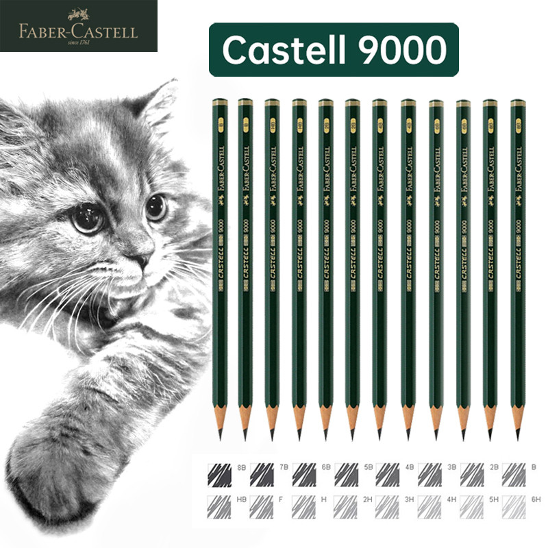 

Faber-Castell 9000 Pencils 8/16Pcs Sketch Drawing Pencil Set Art Graphite Pencils Writing Beginners