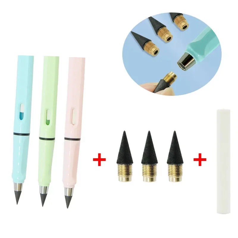 

New 5Pcs/Set Technology Unlimited Writing Pencil Durable No Ink Eternal Pen Art Sketch Painting