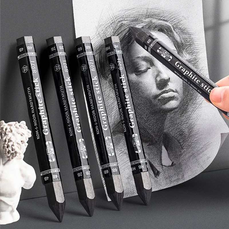 

Hb/2B/4B/6B Black Charcoal Art Student Sketch Painting Graphite Pen Woodless Hexagonal Graphite
