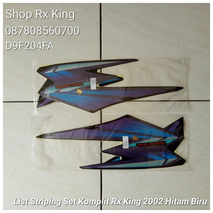 List Striping Set Komplit Kw Super Rx King 2002 Hitam - Asli