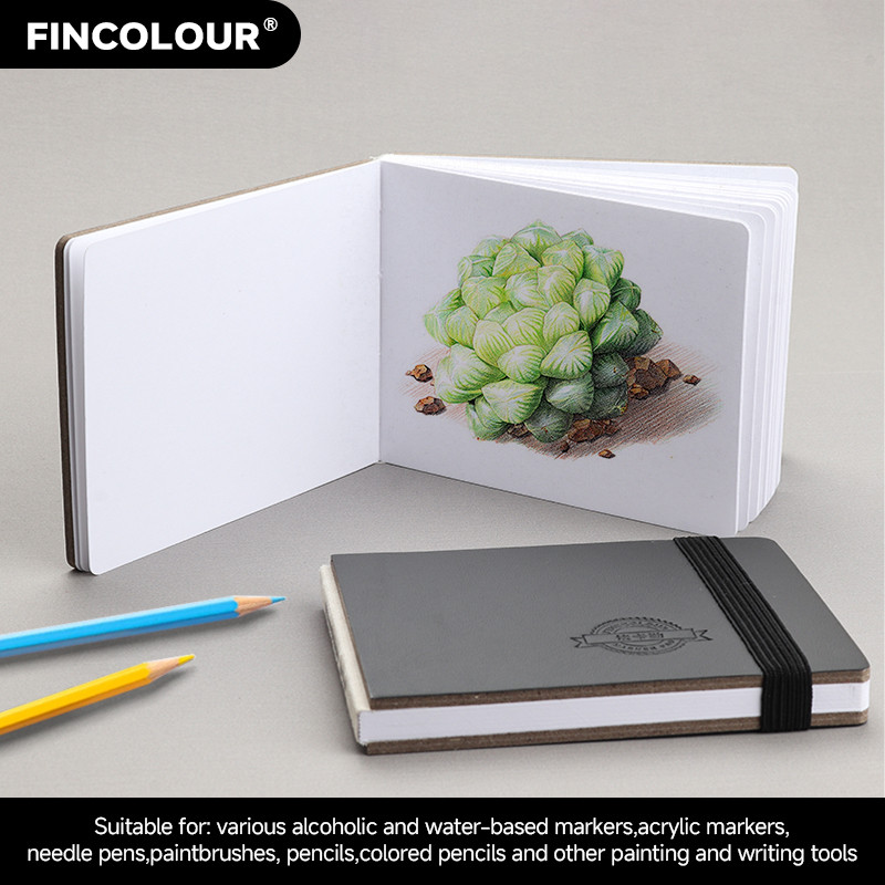 

Finecolour Mini Square Watercolor Journal Drawing Sketchbook Sketch 80*100Mm 200G/26 Pages