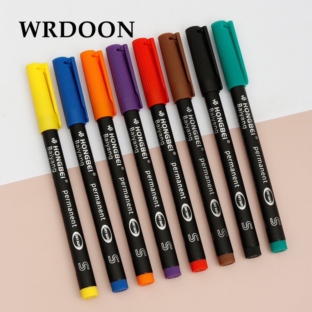 

8Pcs Colors Marker Art Pens Waterproof Pen Perfect For Industry School And Home Color Painting Line