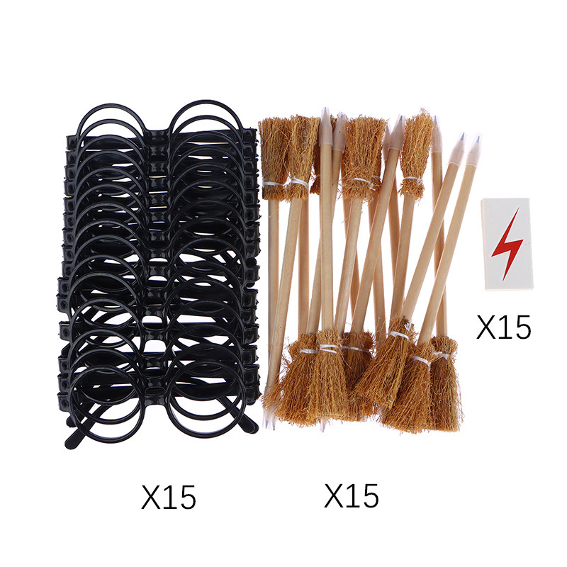 

45Pcs/Set Wand Pencils Tattoo Stickers Broom And Glasses Wizard Party Favors Wizard Wands Theme