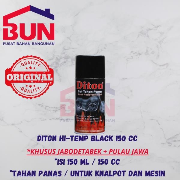 Cat Pilox DITON Knt Anti Panas HiTemp Black 150cc murah kecil *