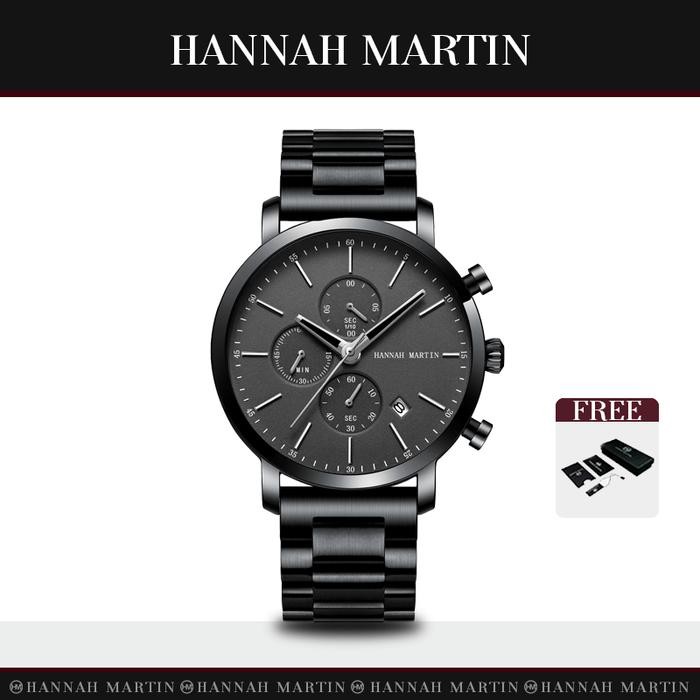 Zylo- Hannah Martin Jam Tangan Pria Analog Kuarsa Kronograf Tahan Air Men Watch 109G