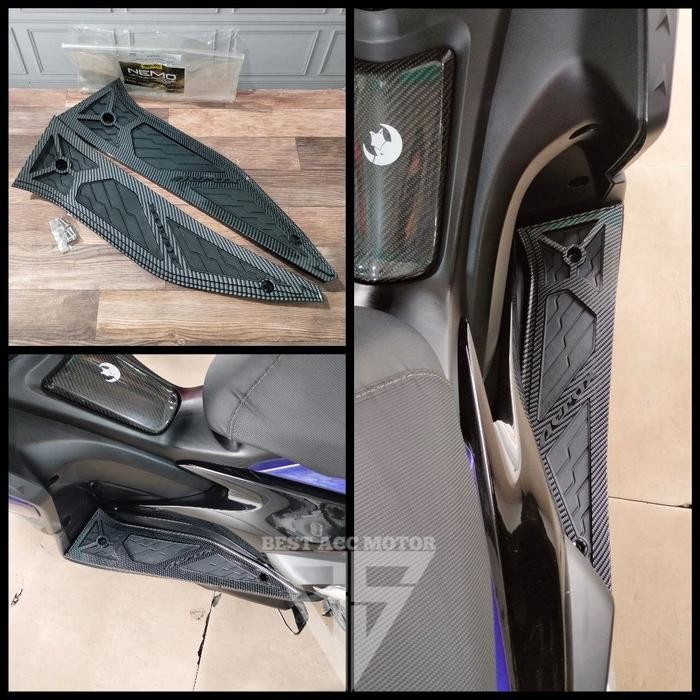 BORDES KARPET PIJAKAN KAKI AEROX 155 OLD 2017 2018 2019 2020 CARBON