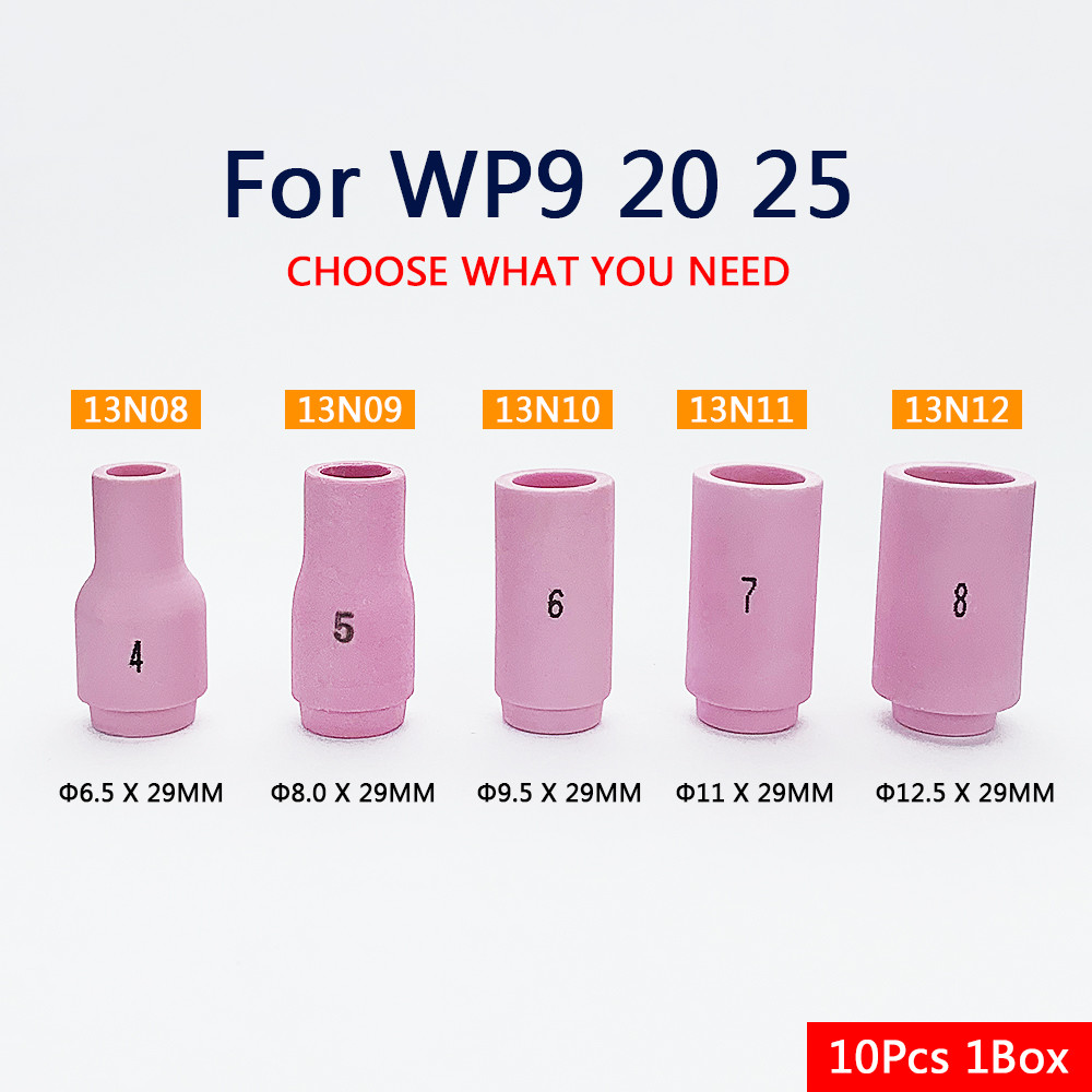 10Pcs Per Box 29mm 13N08 13N09 13N10 13N11 13N12 Alumina Nozzles For