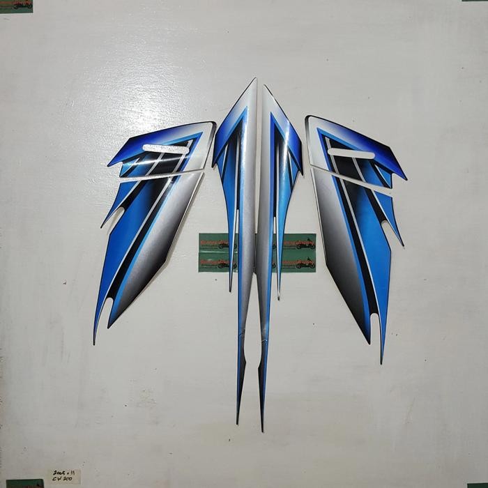 Striping Honda Tiger 2000 Ge3 2005 CW Hitam Biru Original 1000% NOS