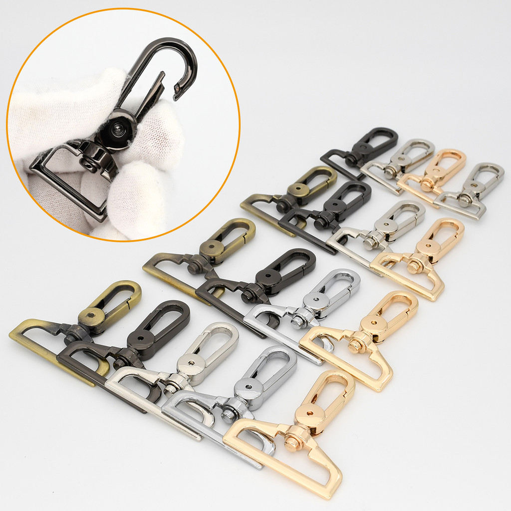 

1Piece Metal Snap Hook D Ring Swivel Eye Trigger Clasps Clips For Leathercraft Bag Strap Belt
