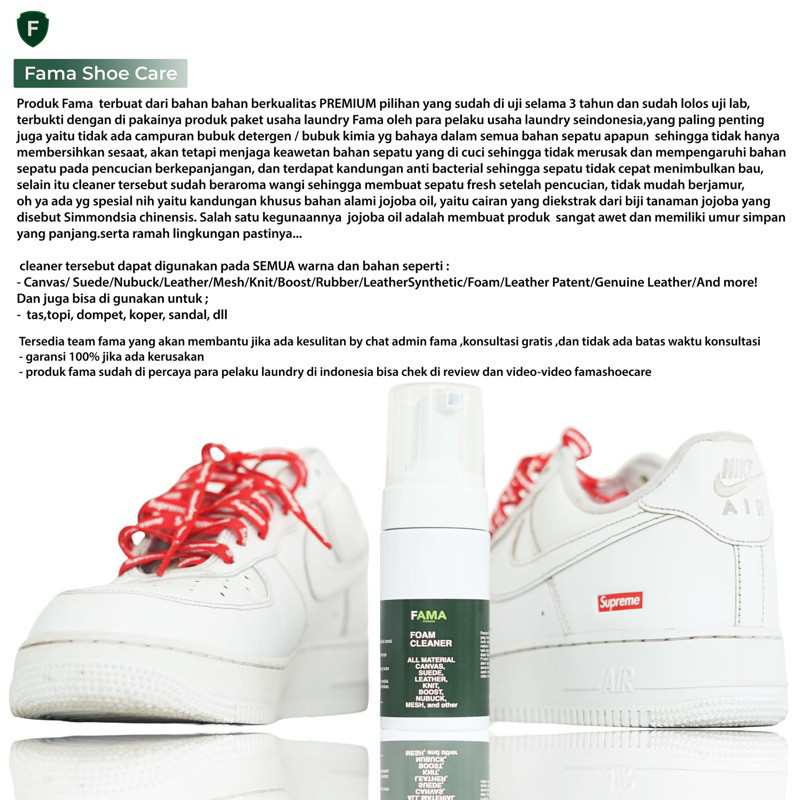 fama shoe care-paket suede kit-pembersih bahan suede-sikat suede-penghapus suede-foam cleaner