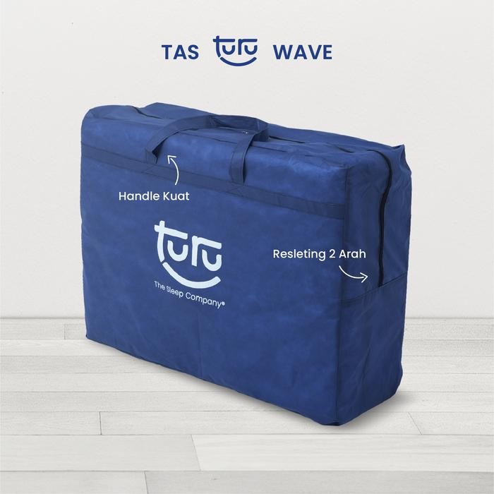 TURU Tas Bag Cover Kasur Lipat TURU Wave Spunbound Tebal - Dark BluE