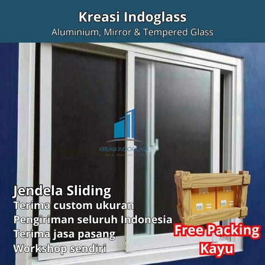 TERBARU! Jendela Alumunium Sliding Kaca Polos