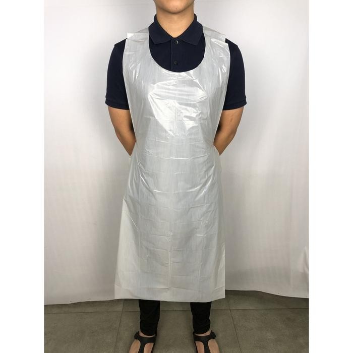 Apron Celemek Plastik LDPE / Apron Medis Disposable 1 Pack Isi 100 Pcs