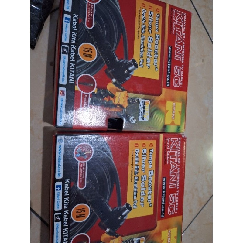 Kabel Antena TV + Jack Mrek Kitani 15meter/ Kabel TV Kitani 15meter