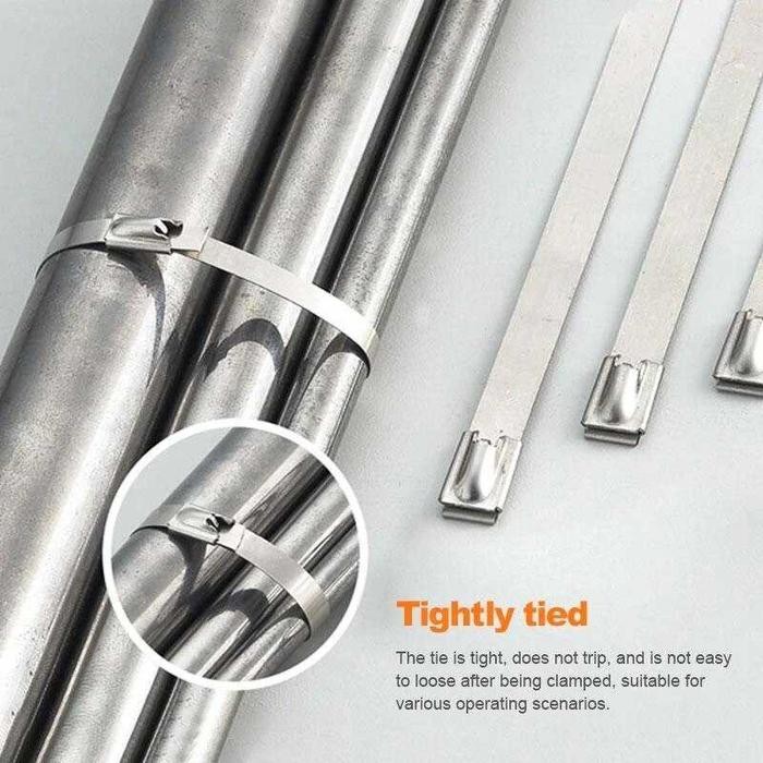 

HOT SALE! Cable Ties STAINLESS 100pcs, 25cm 45cm, SS304 Anti Karat, Tali Ripet Besi, Kabel Tis