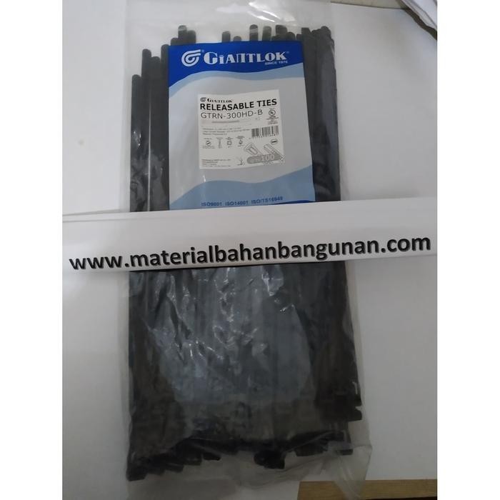 

Kabel Tis 7.6 x 300 mm GTRN Hitam Bisa dibuka Tali Ties 100 Pcs Depok