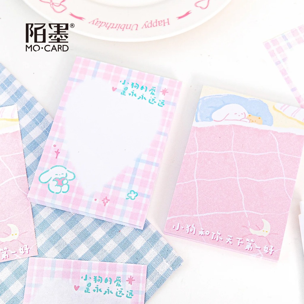 

80Pcs Cute Puppy Series Note Pad Kawaii Notepad Scrapbook Paper Material Pad Art Diy