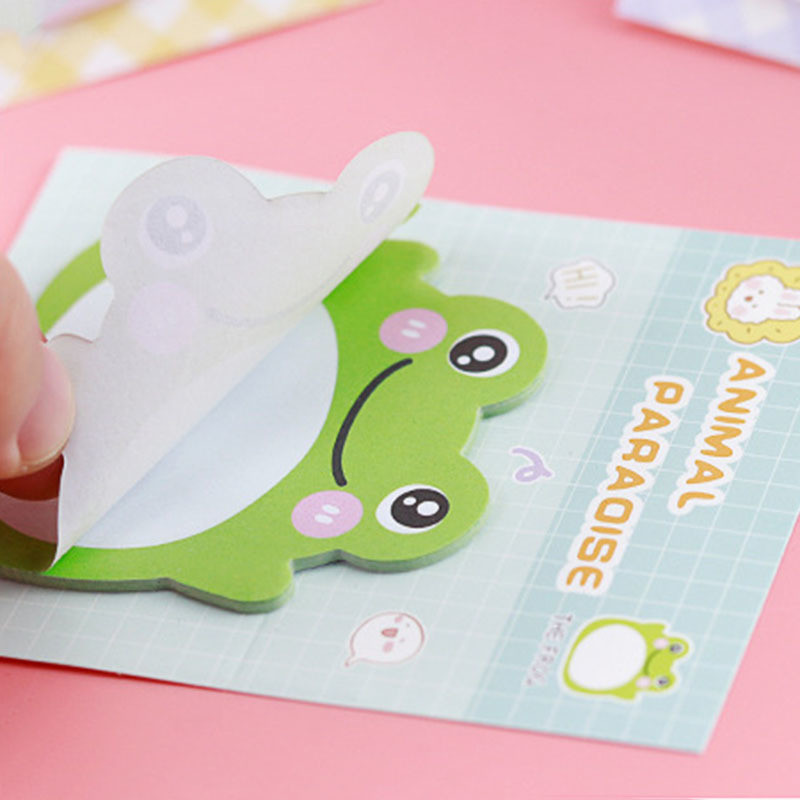 

8 Pieces Lytwtw'S Adhesive Kawaii Cartoon Animals Sticky Notes Notepad Memo Pad Office School