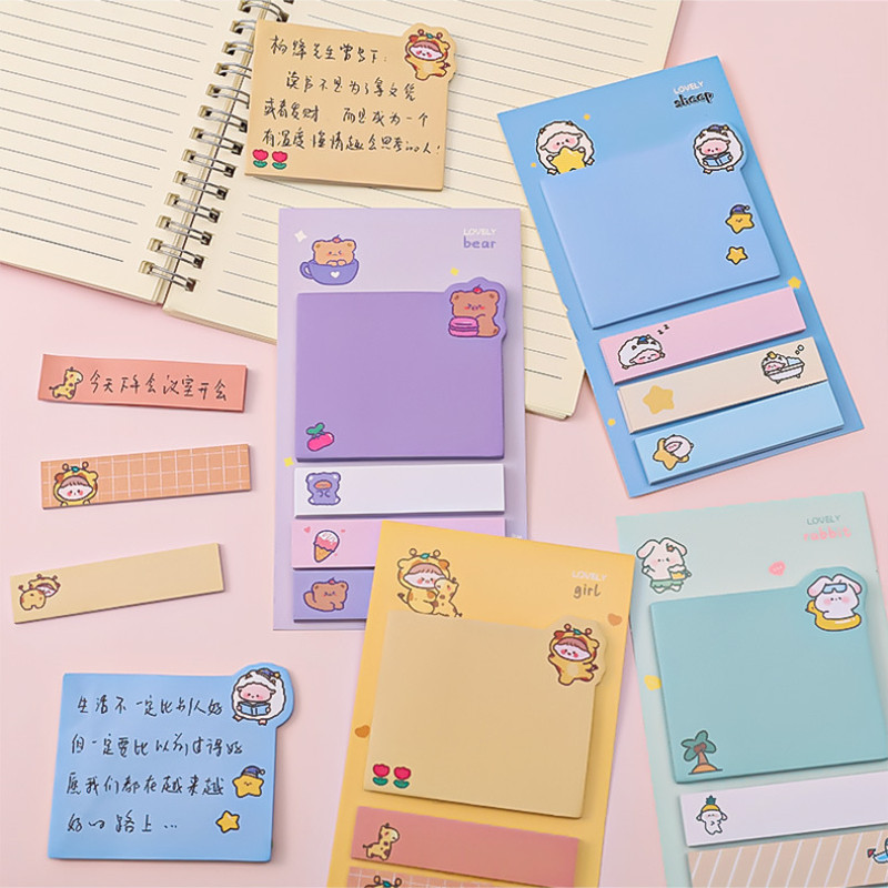 

Kawaii Paper Sticky Notes Creative Notepad Memo Pads Office School Stationery Adhesive Stickers