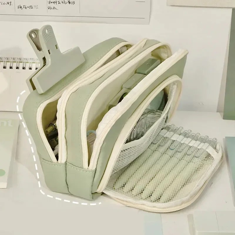 

Girl Large Capacity Aesthetic Pencil Back-To-School Cases Cute Stationery Holder Bag Zipper Pencil