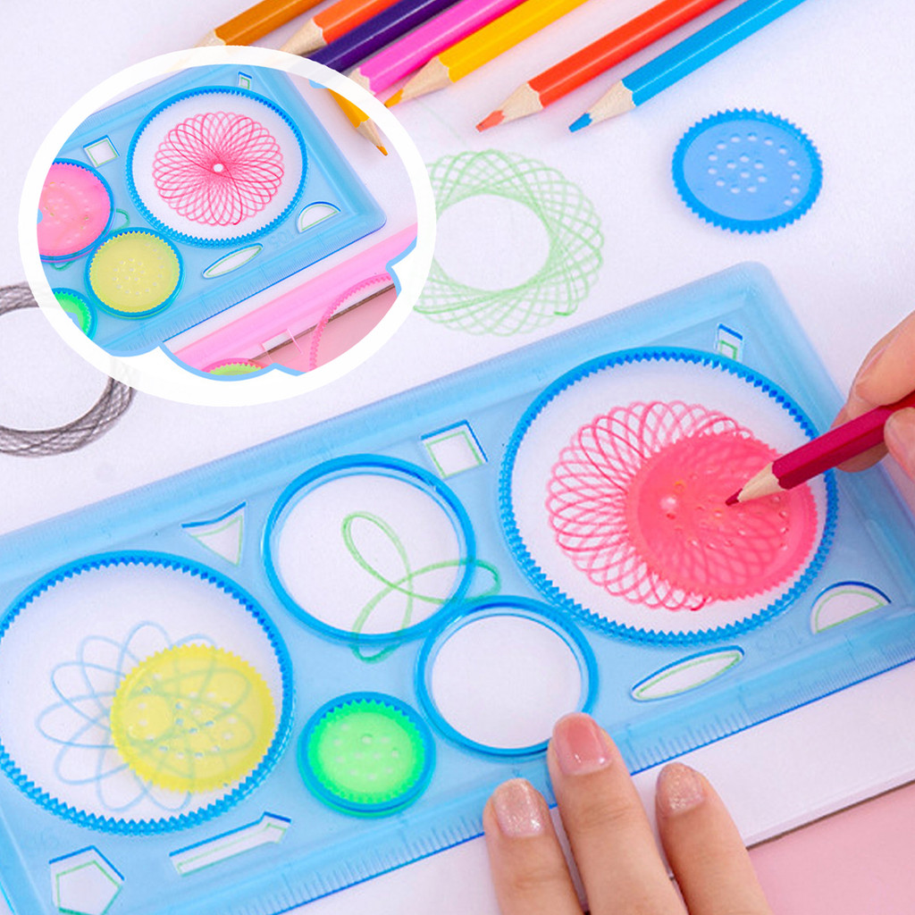 

Spirograph Set, Fun Shapes Drawing Art Set Classic Gear Design Drawing Set Toys For Kids 8+ Some