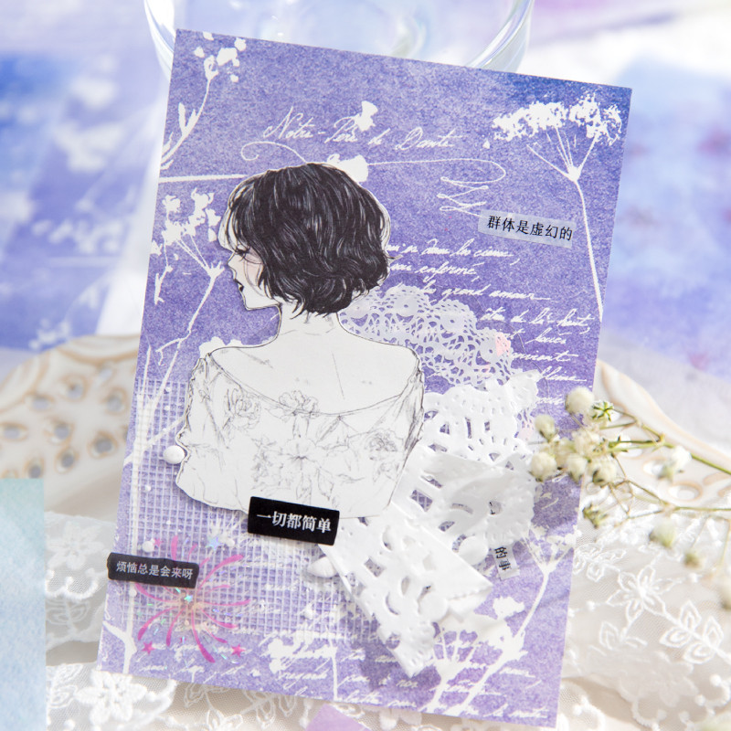 

Journal Go 24Pcs Colorful Material Paper Junk Journal Planner Scrapbooking Paper Diy Craft Paper