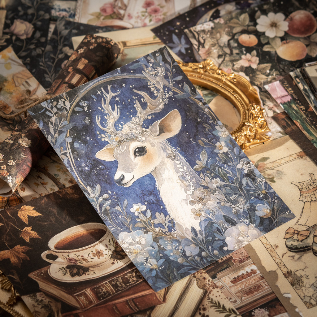 

100 Sheets Of Vintage MaterialsDiaryPhoto AlbumBackground Paper Diy DecorationColored Paper,