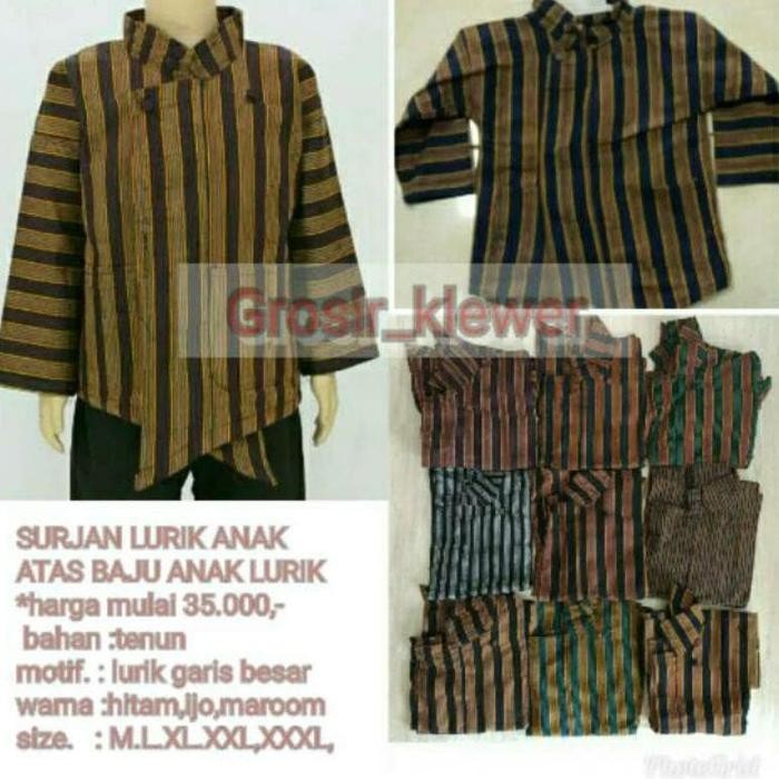 TERBARU BAJU ADAT ANAK//SURJAN LURIK ANAK//SIZE TK,SD