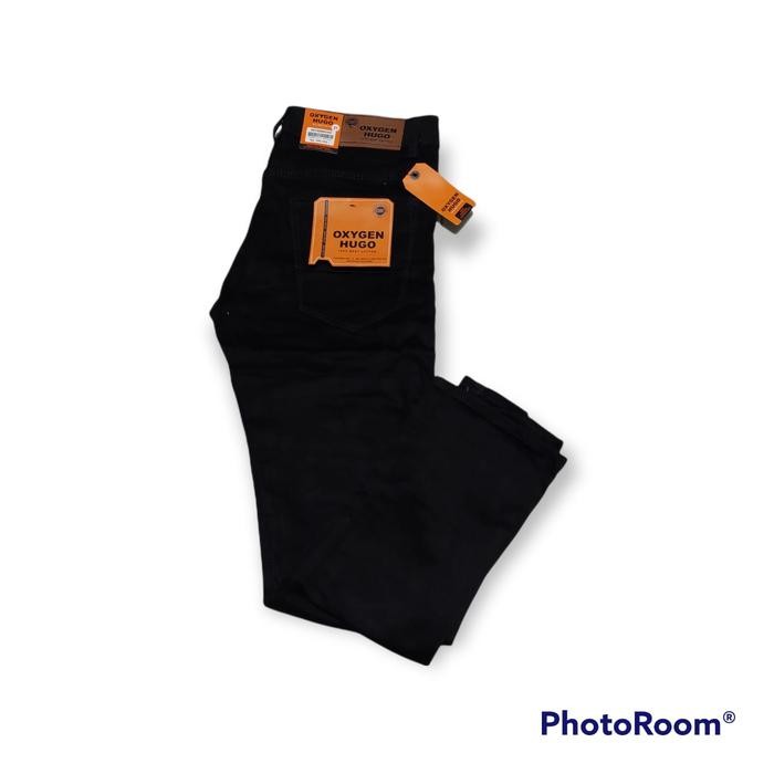 Wearon- Celana Jeans Panjang Pria Naomi Oxygen Hugo Terbaru Warna Hitam