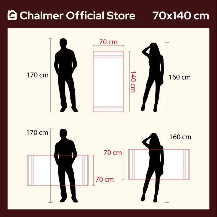 Handuk Mandi Hotel Chalmer 70 x 140 cm Handuk Hotel Premium Tebal