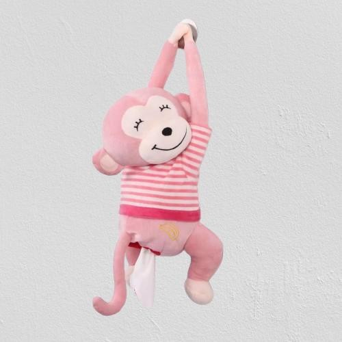 JTTOP" TEMPAT TISU BONEKA MONYET GANTUNG / TEMPAT TISU GANTUNG MOBIL LUCU DAN UNIK