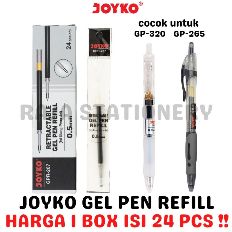 

JOYKO GEL PEN REFILL BLACK BLUE ISI ULANG PEN JOYKO GP-265 HITAM BIRU GP-320 0.5MM GPR-267 1 BOX [24PCS] - RAJA BIGBOX