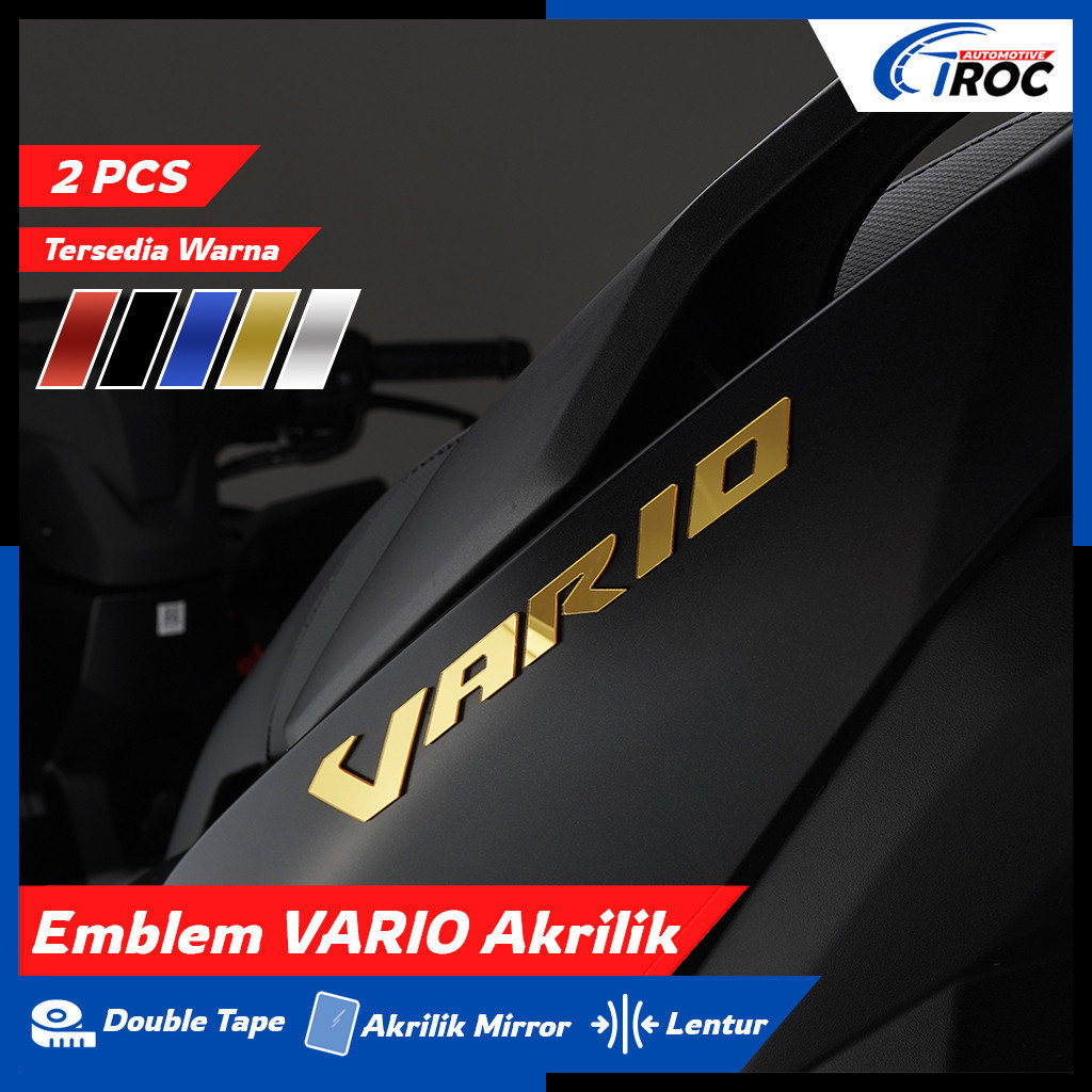 New Emblem Vario Timbul 3D Emblem Vario Original Stiker Vario Timbul Sticker Logo Vario 110 125 150