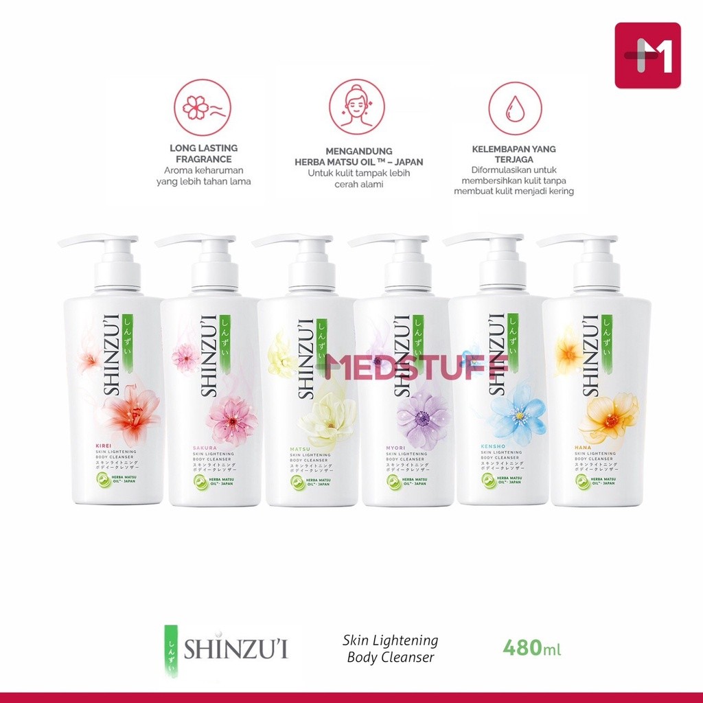 SHINZUI BODY CLEANSER MOISTURISING 480ML BOTOL SABUN SHINZUI SABUN MANDI CAIR SABUN MANDI SHINZUI